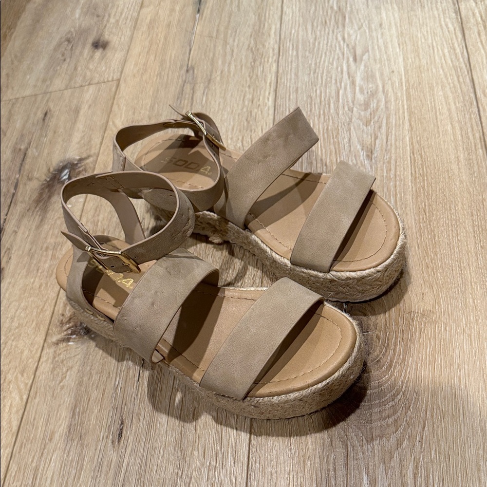 Soda Tan Espadrille Sandals